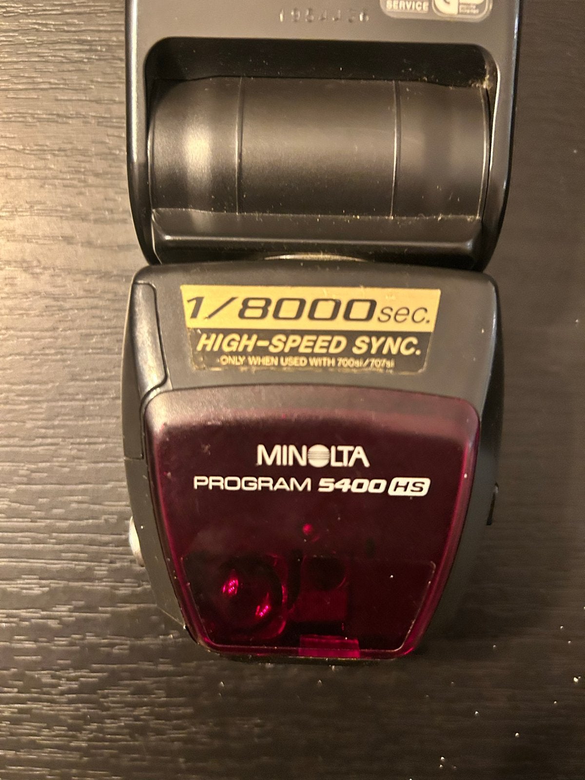 Minolta Program 5400 HS flitser met tasje, Gebruikt, Minolta, Inclusief tas/hoes, Externe flitser