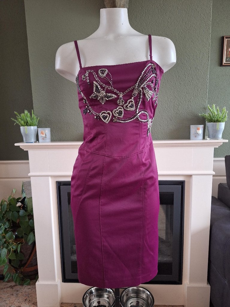 Karen Millen mooie paarse body cocon jurk 36 S 34, Kleding | Dames, Karen Millen, Verzenden, Paars, Zo goed als nieuw