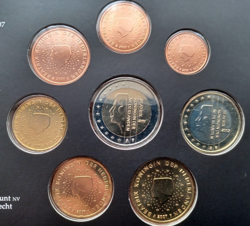 Nationale jaarset Nederland 2007 BU, Verzenden, Koningin Beatrix, Euro's, Setje