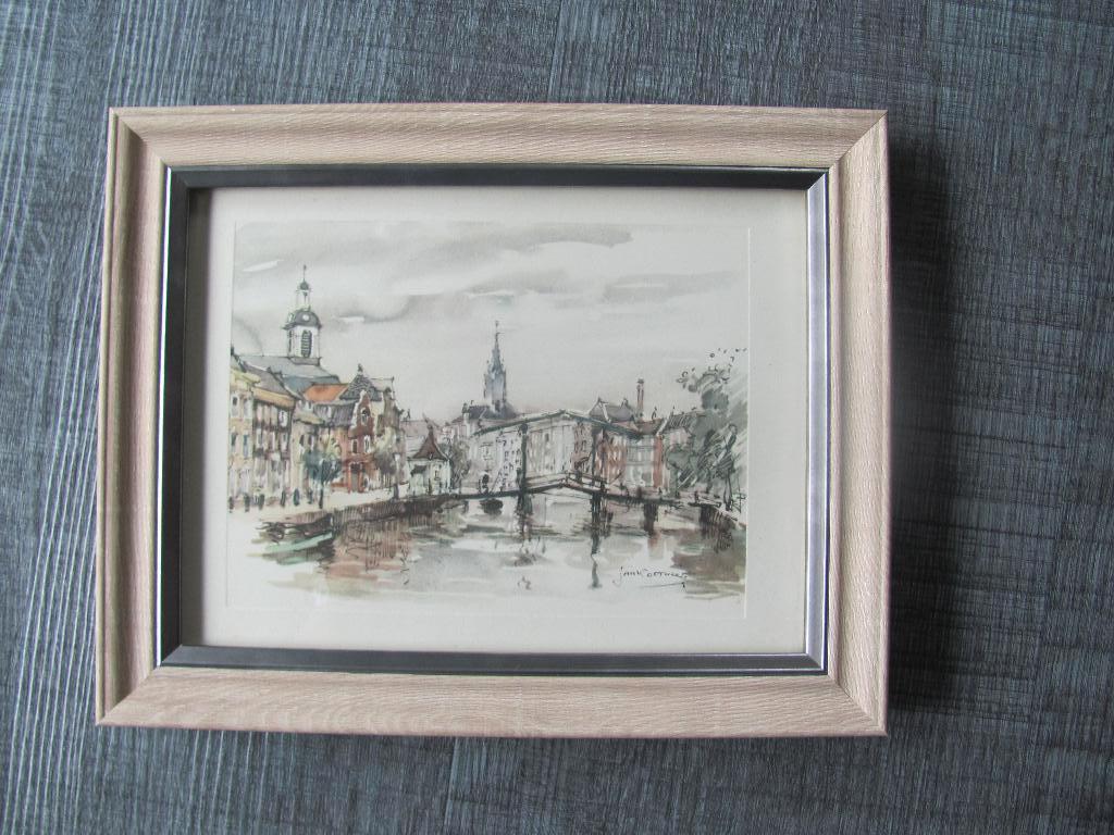 Schiedam - Jan Korthals (1916-1972), Ophalen of Verzenden, Zo goed als nieuw, 1940 tot 1960, Prent