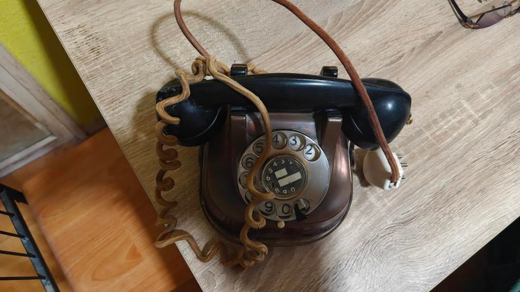 Antieke koperen telefoon - Decoratie, Ophalen