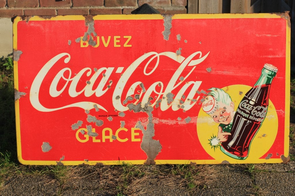 emaille  plaat COCA COLA, Ophalen of Verzenden
