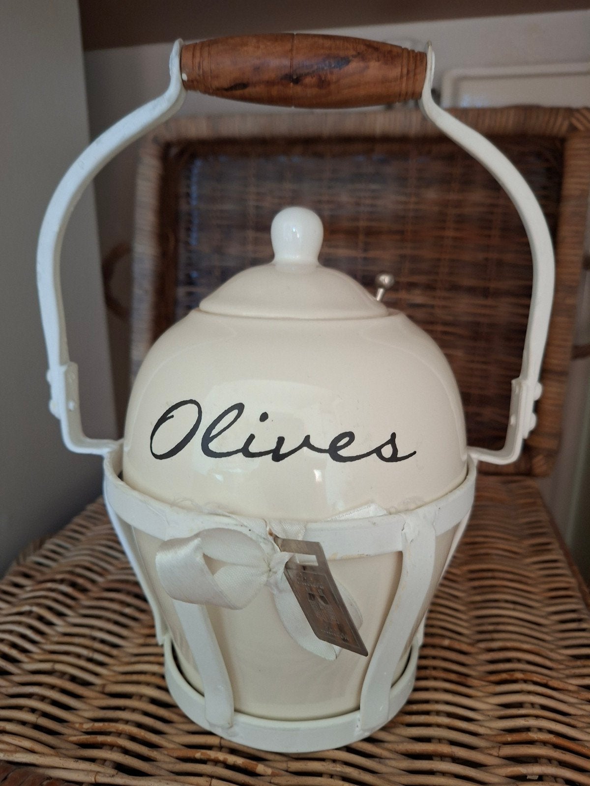 Riviera maison olijvenpot oude collectie, Ophalen, Glas, Overige stijlen