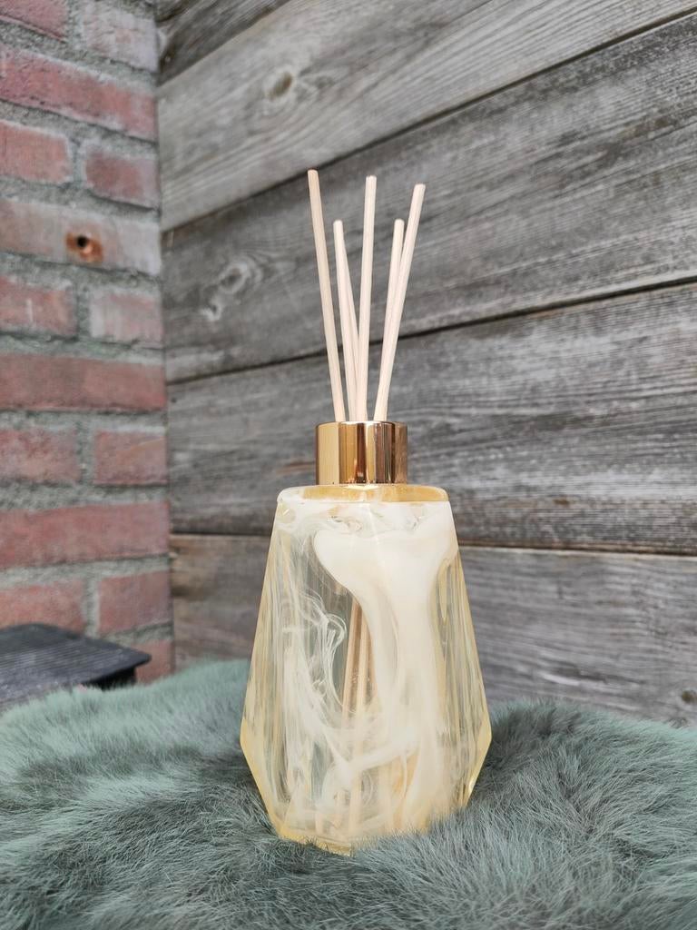 Luxe Geometrische Geurdiffuser met Marmerlook, Nieuw, Ophalen of Verzenden, Modern, Beige