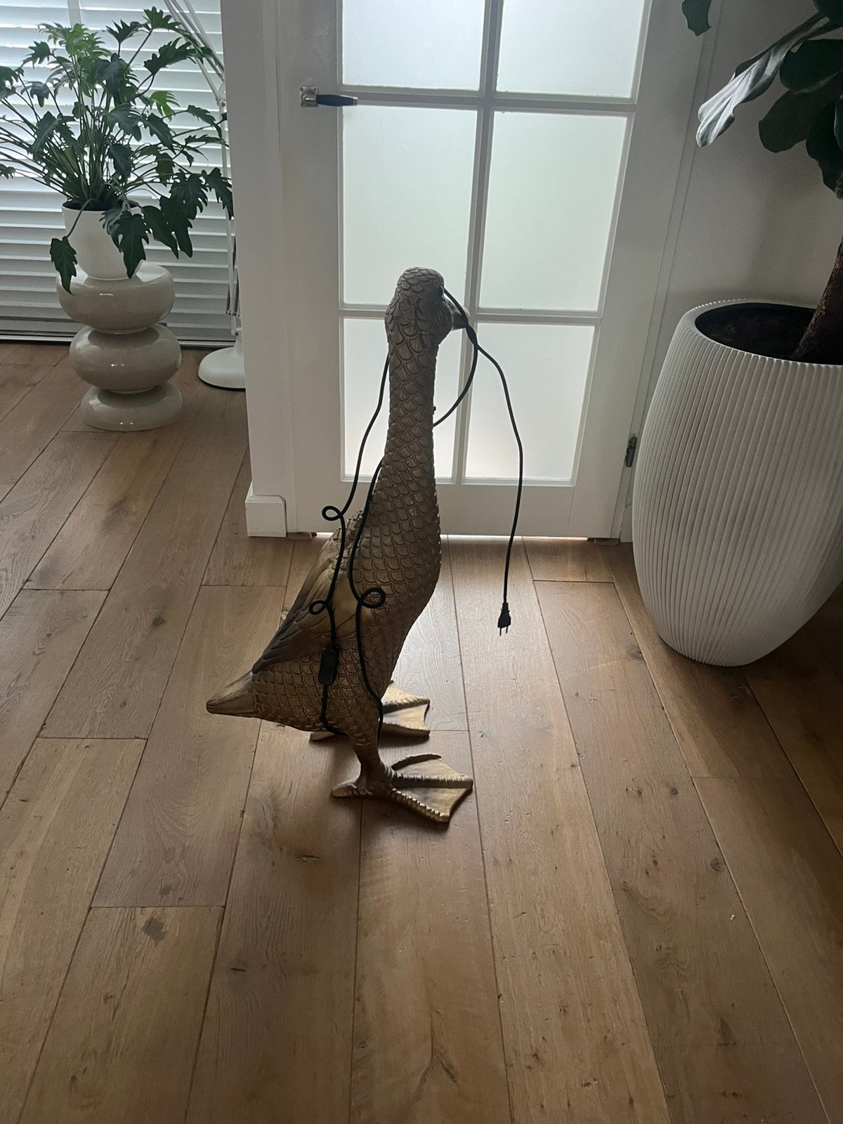Ganzen lamp goudkleurig, Ophalen of Verzenden, Zo goed als nieuw