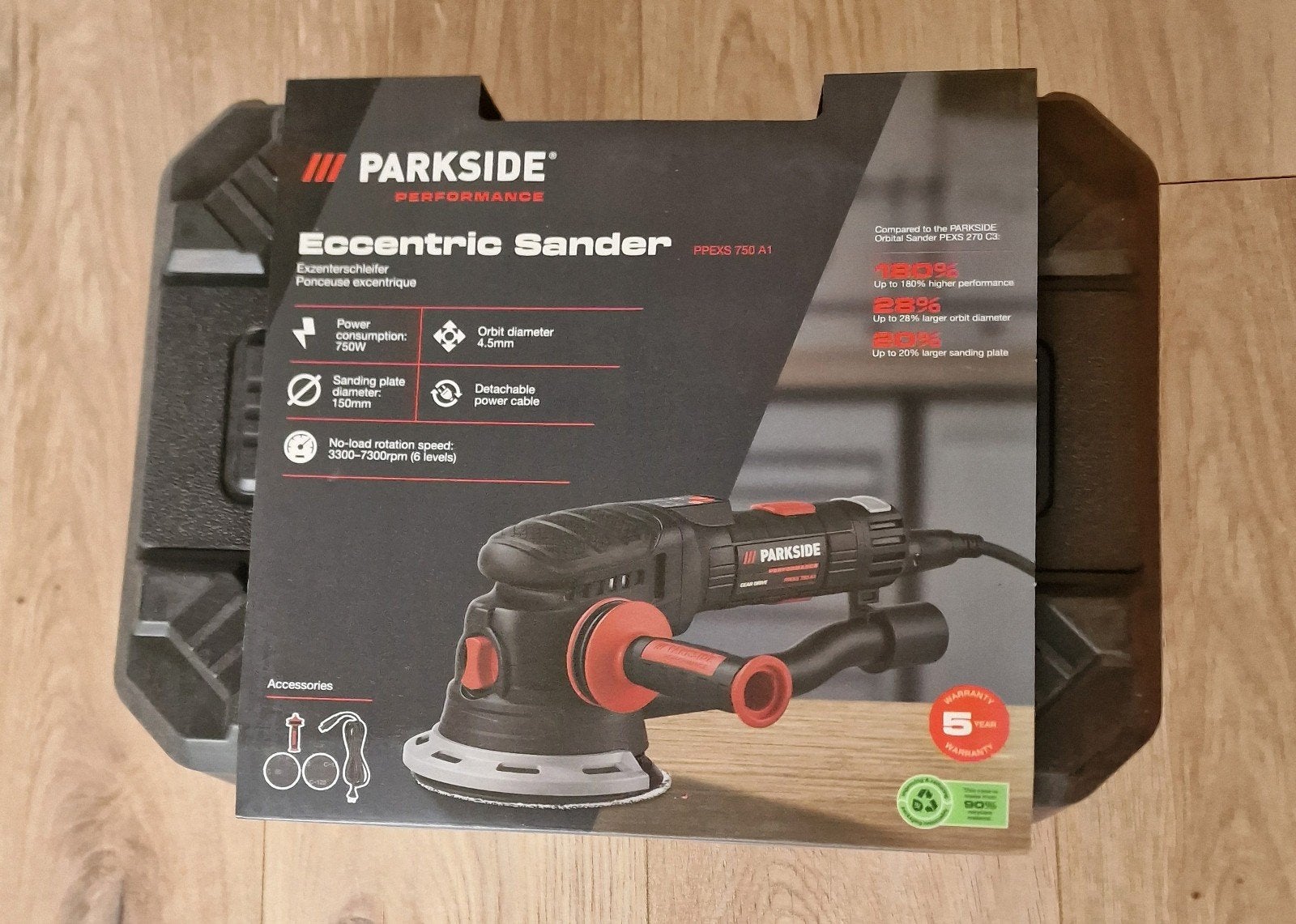 parkside schuurmachine, Ophalen of Verzenden, Nieuw, Minder dan 600 watt, Vlakschuurmachine