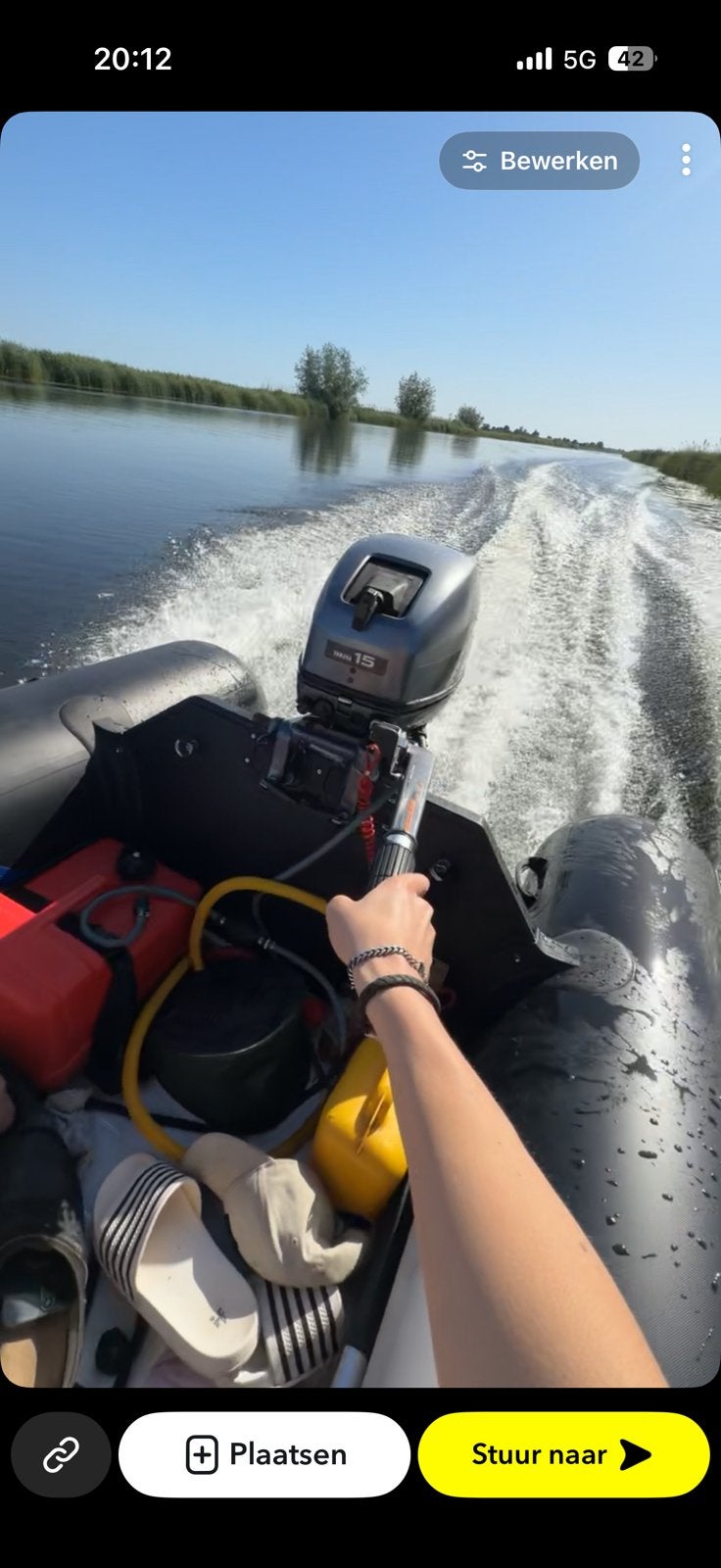 Yamaha motor 15 pk en rubberboot, Ophalen, Gebruikt