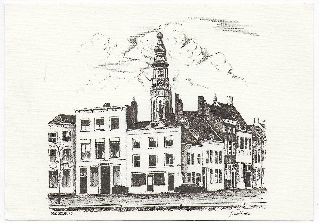 Middelburg Ongelopen Ansichtkaart ( B4086, Ophalen of Verzenden, 1980 tot heden, Ongelopen, Zeeland