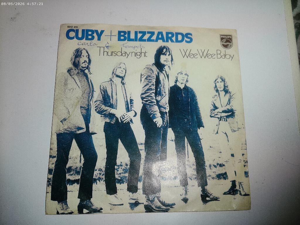 Cuby & the Blizzards - Thursday Night / Wee Wee Baby, Cd's en Dvd's, Vinyl Singles, Gebruikt, Fotohoes, Originele persing, Single