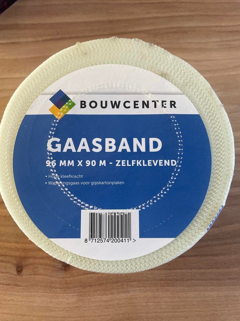 Zelfklevend Gaasband 95mm x 90m voor Gipskartonplaten, Ophalen of Verzenden, Nieuw, Overige materialen