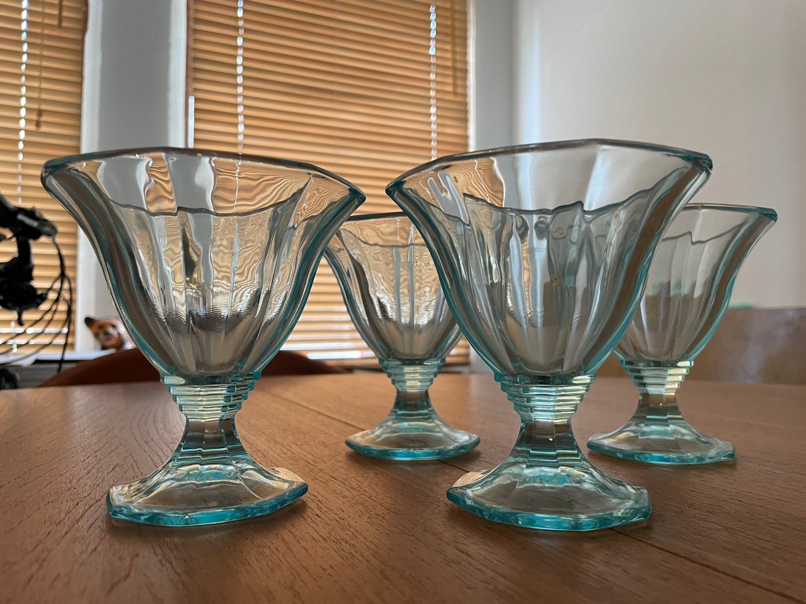 Vintage Fidenza Vetraria Italy glazen, ijscoupes, Ophalen of Verzenden, Zo goed als nieuw, Overige typen