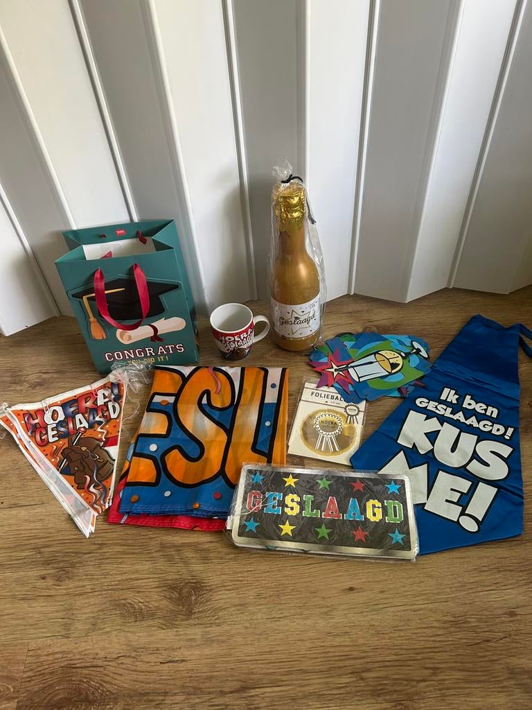 Geslaagd feestpakket, Ophalen of Verzenden, Zo goed als nieuw, Versiering, Overige