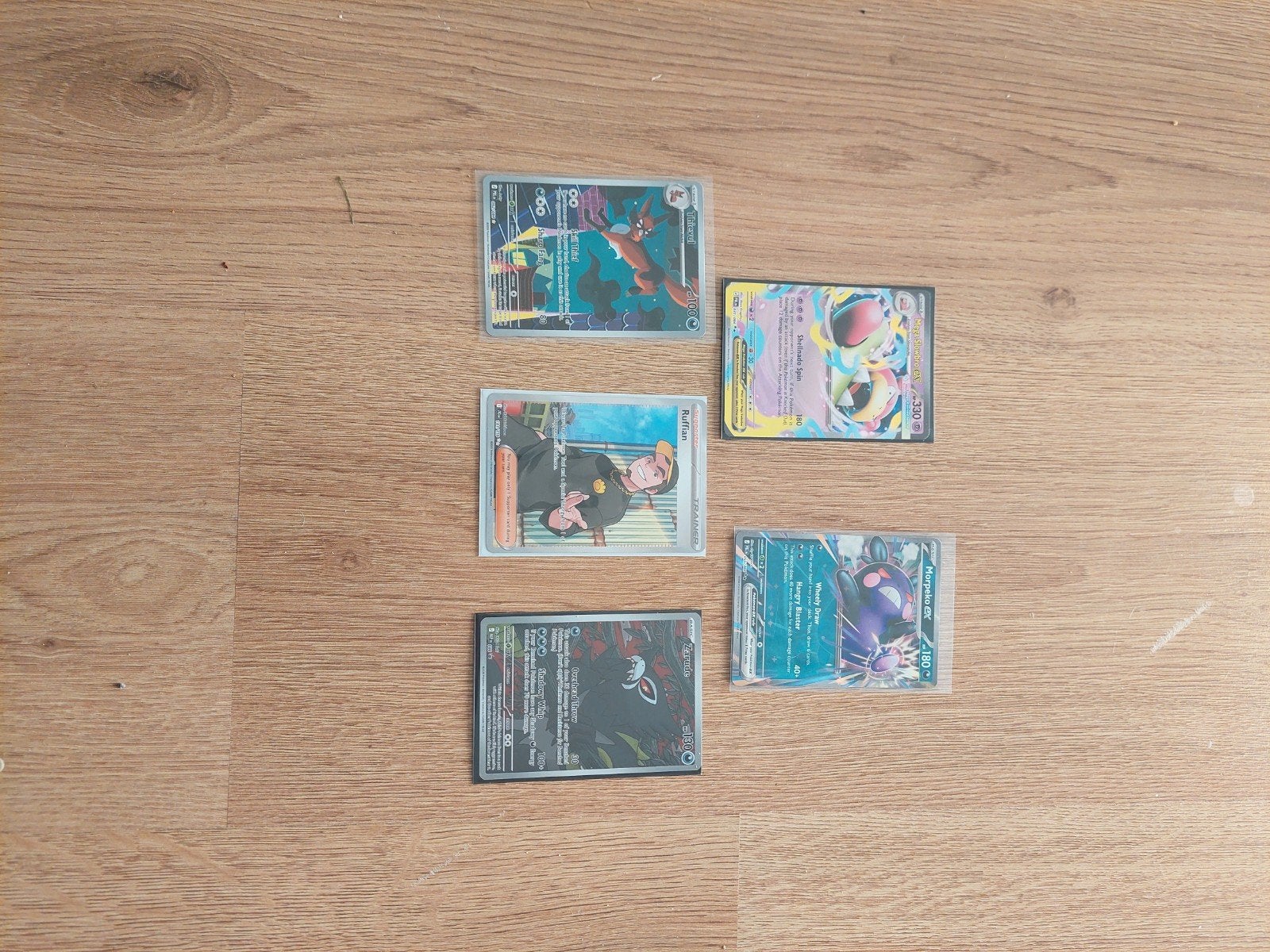 Pokémon Kaarten - Mega Slowbro EX, Thievul, Morpeko EX, Ruff, Ophalen of Verzenden