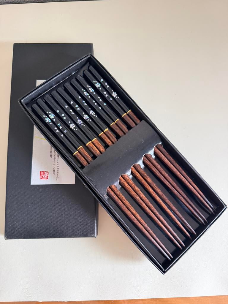 Eetstokjes donkerhout 10 stuks, Ophalen of Verzenden, Nieuw