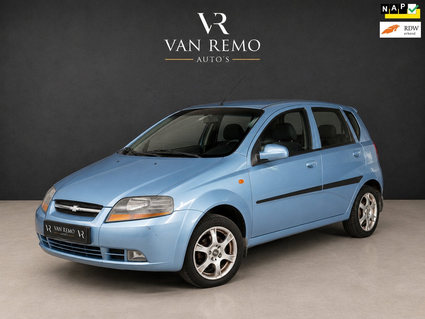 Daewoo Kalos 1.4-16V Automaat|Airco|Pdc|5drs|Nap!, Auto's, Daewoo, 94 pk, Zwart, 4 cilinders, Bedrijf