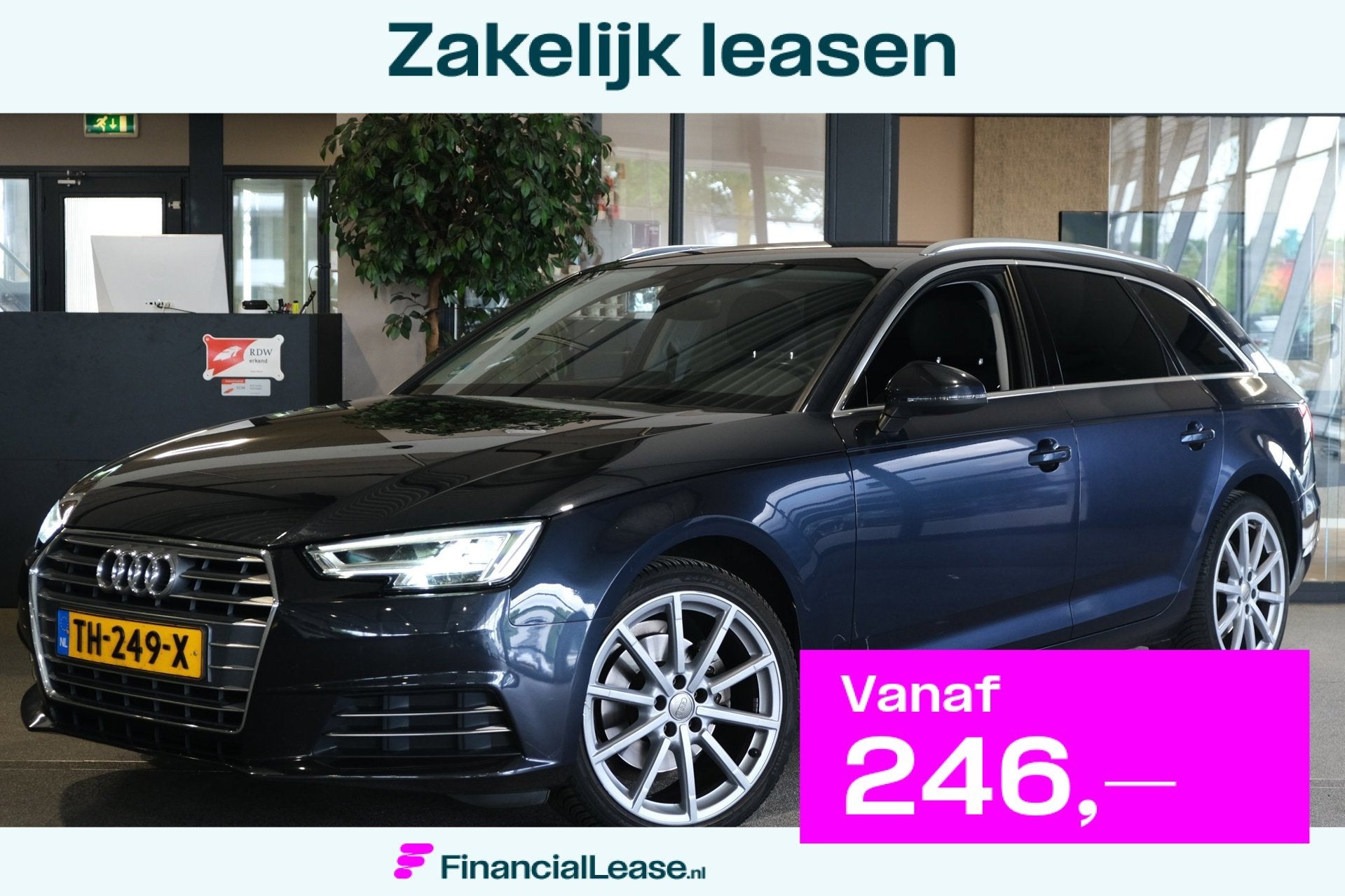 Audi A4 Avant 1.4 TFSI Sport S-Tronic Lease Edition Led Airc, Gebruikt, 4 cilinders, 150 pk, Blauw