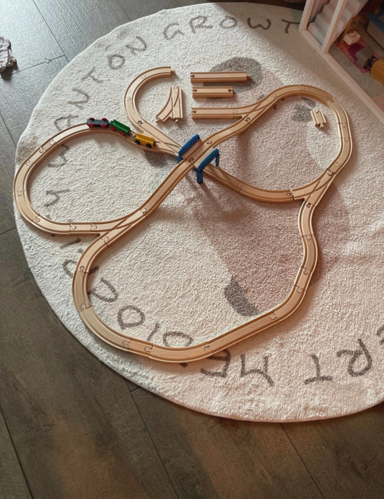 Houten treinbaan, Kinderen en Baby's, Ophalen of Verzenden, Zo goed als nieuw