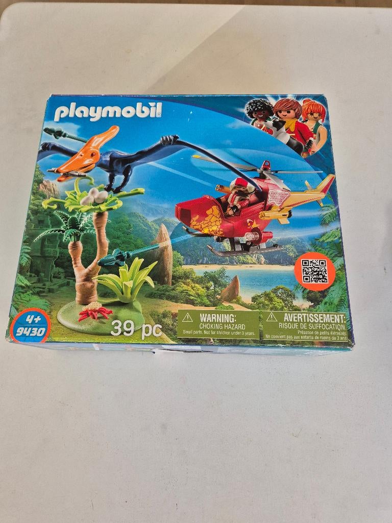 Playmobil helikopter met dino set 9430, Ophalen, Nieuw, Complete set