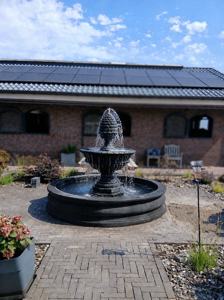 Fontein dennenappel met rand, Tuin en Terras, Waterpartijen en Fonteinen, Ophalen, Nieuw, Beton, Fontein
