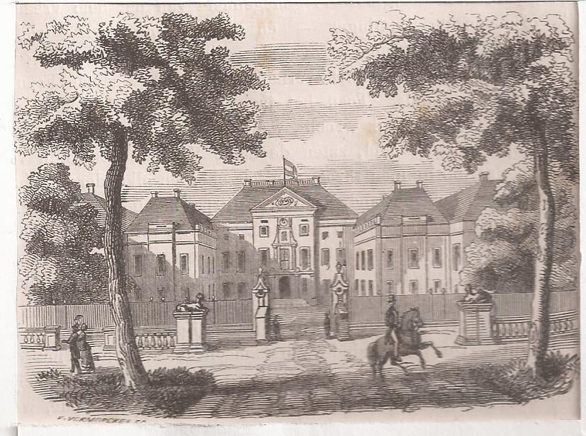Apeldoorn Paleis Het Loo Houtgravure 1872 Ed. Vermorcken, Antiek en Kunst, Kunst | Etsen en Gravures, Origineel, 1800 - 1899, Overige technieken