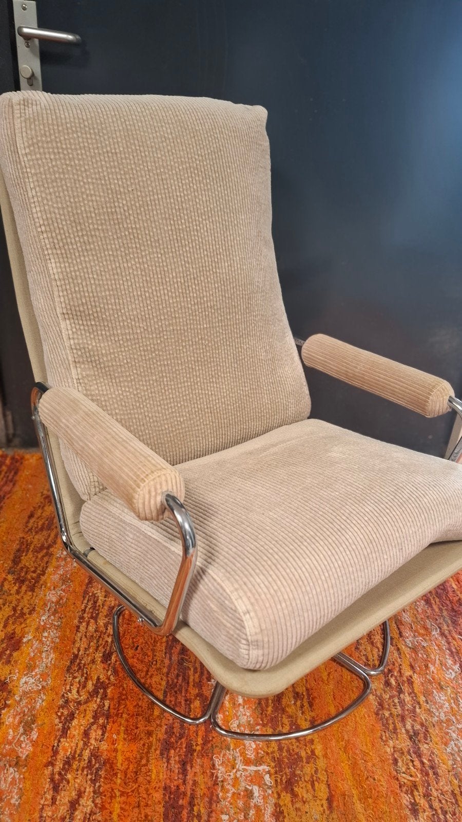 Vintage draaifauteuil – Jan des Bouvrie, Huis en Inrichting, Fauteuils, Ophalen, Gebruikt, 75 tot 100 cm, 50 tot 75 cm