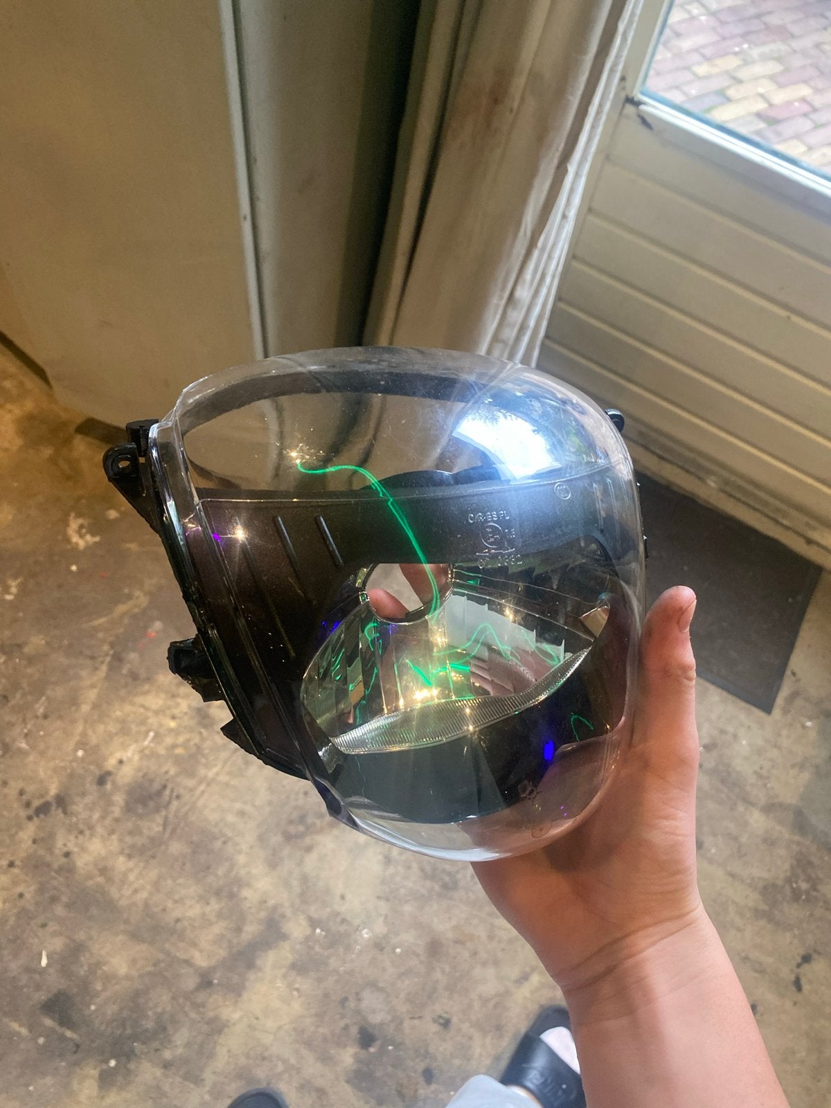 Koplampglas/ houder piaggio zip, Ophalen of Verzenden, Gebruikt, Koplamp