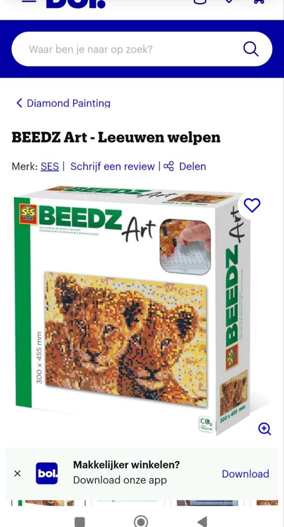 BEEDZ Art - Leeuwen welpen strijkkralen, Ophalen, Dieren, Nieuw, Meerkleurig