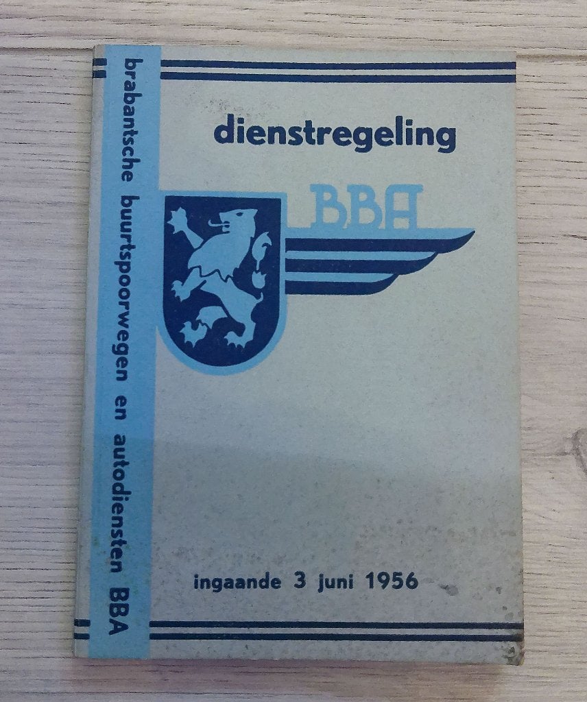 Dienstregeling Brabantsche Buurtspoorwegen en Autodiensten, Verzamelen, Verzenden, Zo goed als nieuw, Bus of Metro, Boek of Tijdschrift