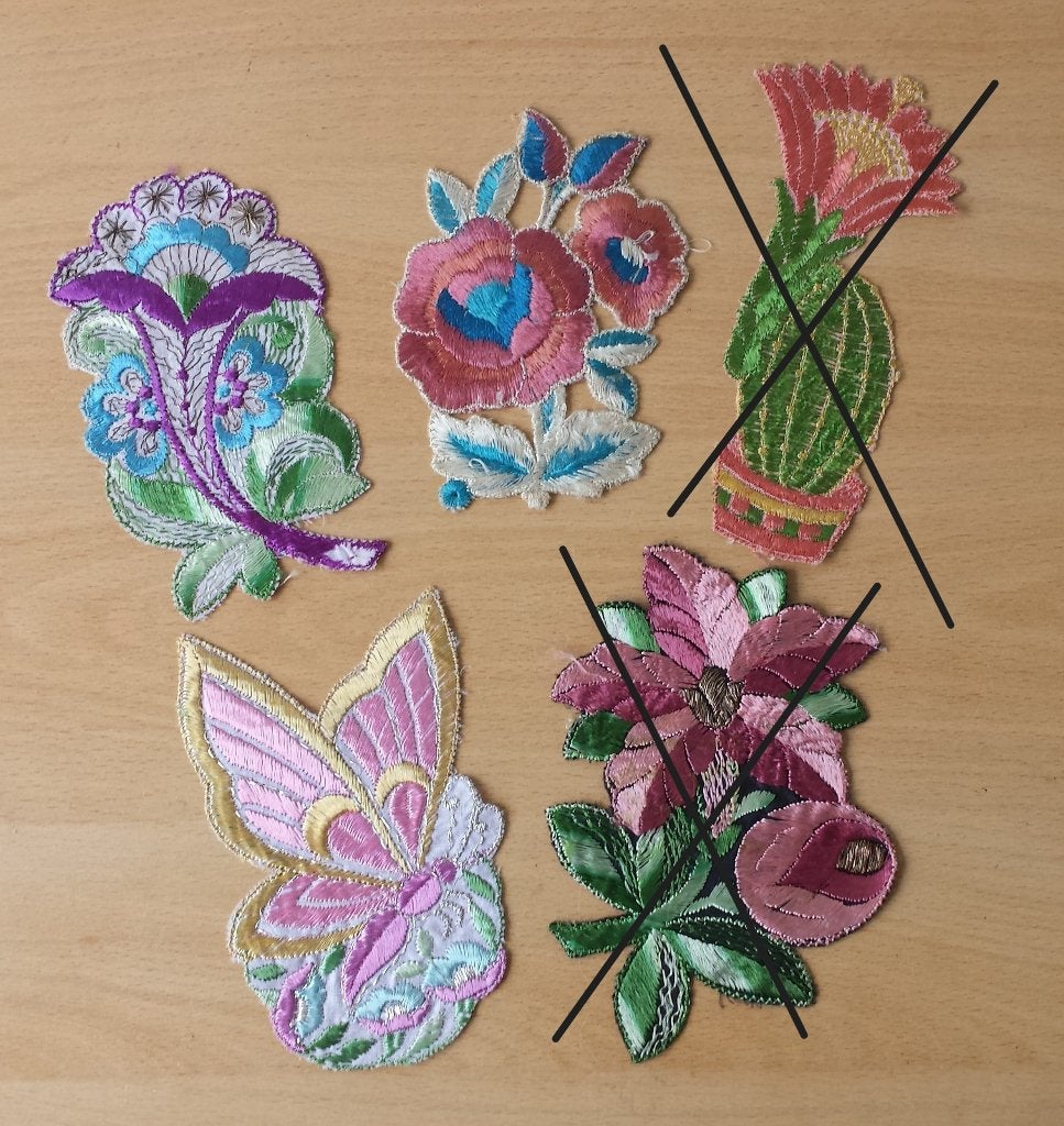 3 Turmac Applicaties Bloemen, Vlinder - lot 4 - vintage, Overige typen, Nieuw, Ophalen of Verzenden, Turmac