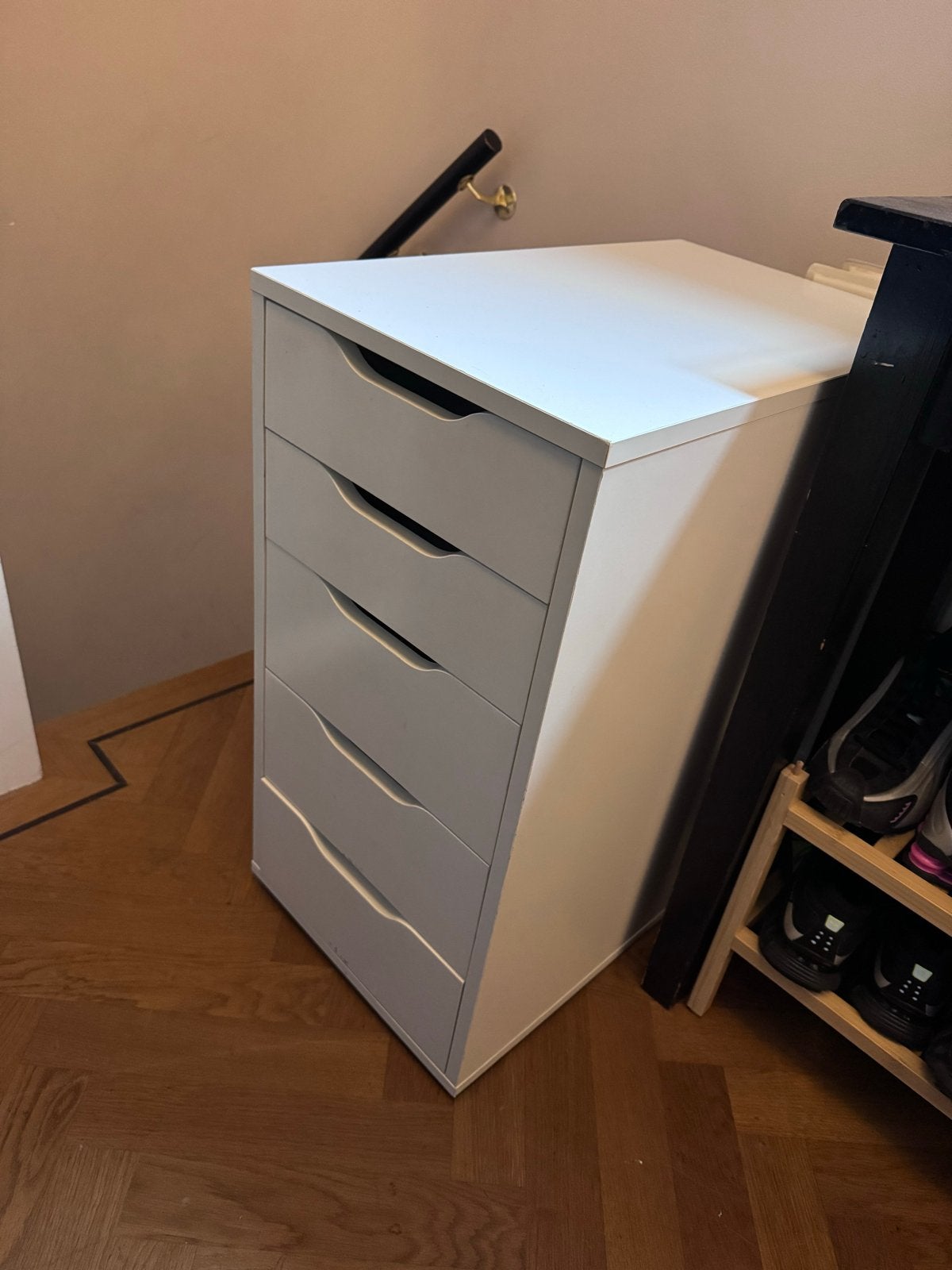 IKEA Alex ladeblok met 5 laden - Wit, Huis en Inrichting, Ophalen, Overige materialen, Minder dan 50 cm, Gebruikt