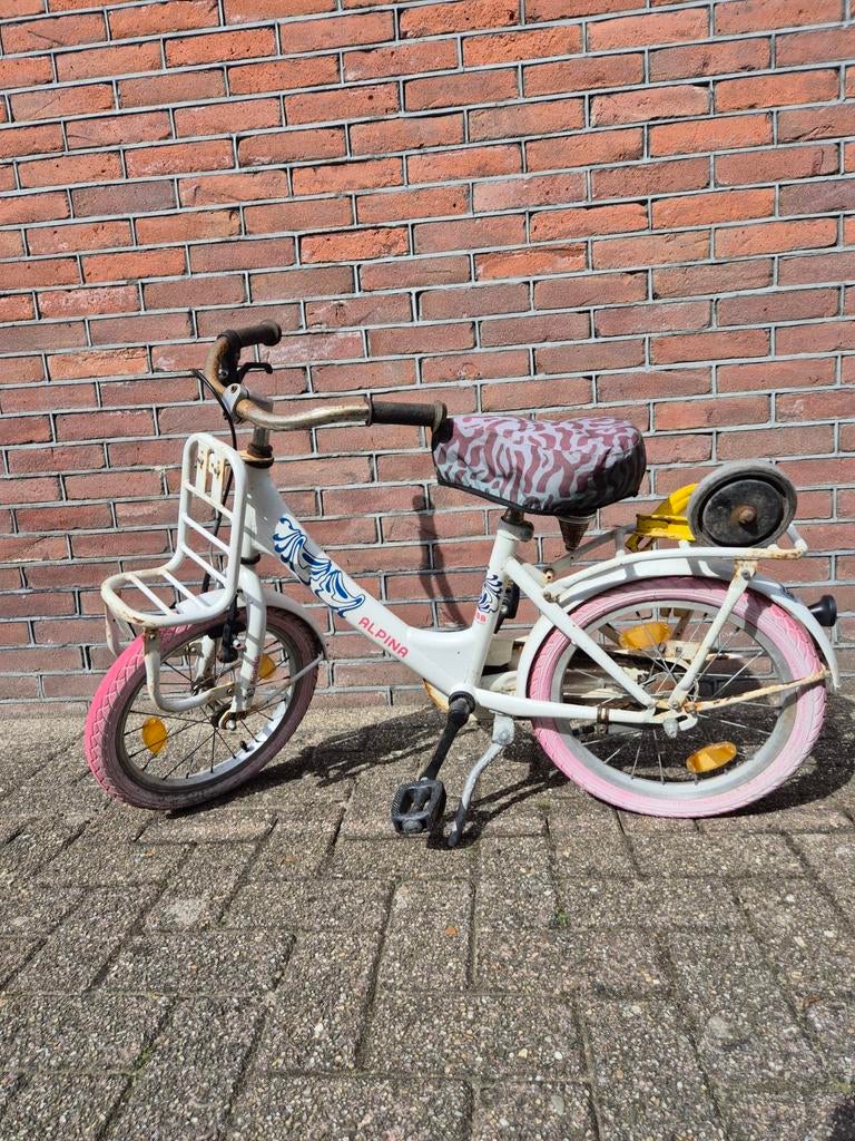Alphina Meisjes fiets 32 inch, Velgrem, Alphina, Handrem, Ophalen