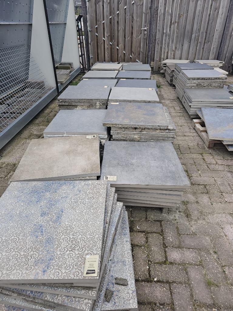 Restpartijen Keramische tegels, Tuin en Terras, Tegels en Klinkers, Ophalen, Keramiek, Zo goed als nieuw, 10 m² of meer