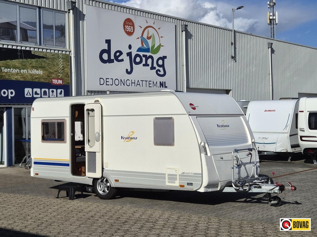 Bürstner Ventana 460 TS Mover-Luifel met voorwand, Caravans en Kamperen, Fietsenrek, Rondzit, Bedrijf, 5 tot 6 meter