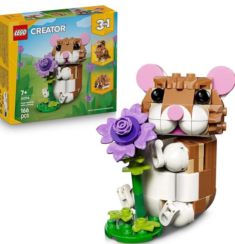 LEGO 31376 - Cute Hamster with a Flower, Ophalen, Lego, Zo goed als nieuw, Compleet