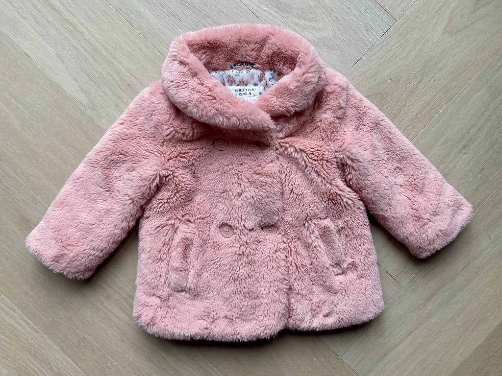 C&A fluffy winterjas roze maat 92 | kinderkleding meisje, C&A, Meisje, Ophalen of Verzenden, Zo goed als nieuw