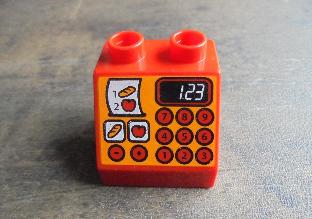 Lego Duplo Brick 2x2x1,5 Slope 45 (zie foto's) 2, Ophalen of Verzenden, Gebruikt, Losse stenen, Duplo