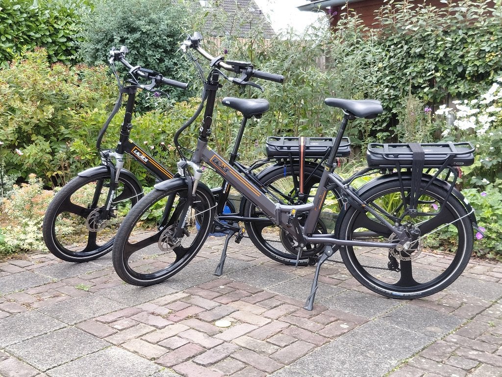 Lacros Scamper S400 XL vouwfietsen (2 stuks; zwart / grijs), Gebruikt, 51 tot 55 cm, 50 km per accu of meer, Ophalen