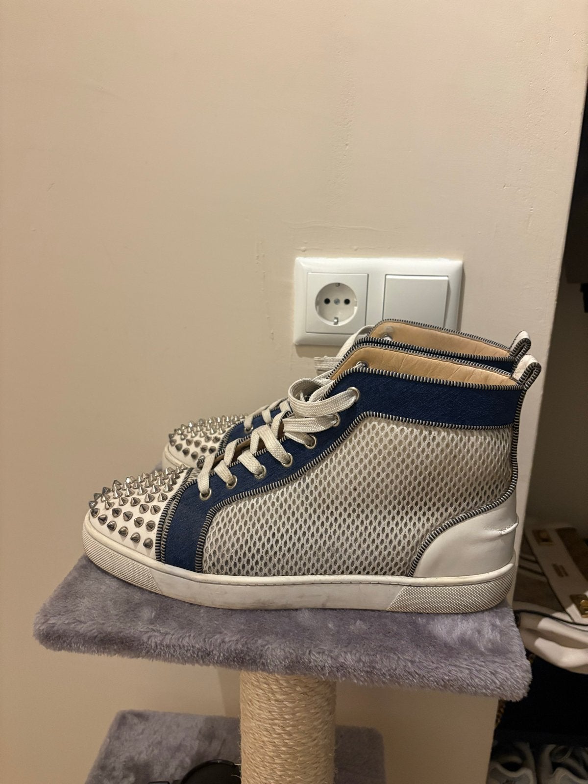 Christian Louboutin Sneakers Maat 42.5, Ophalen of Verzenden, Gedragen, Blauw, Sneakers of Gympen