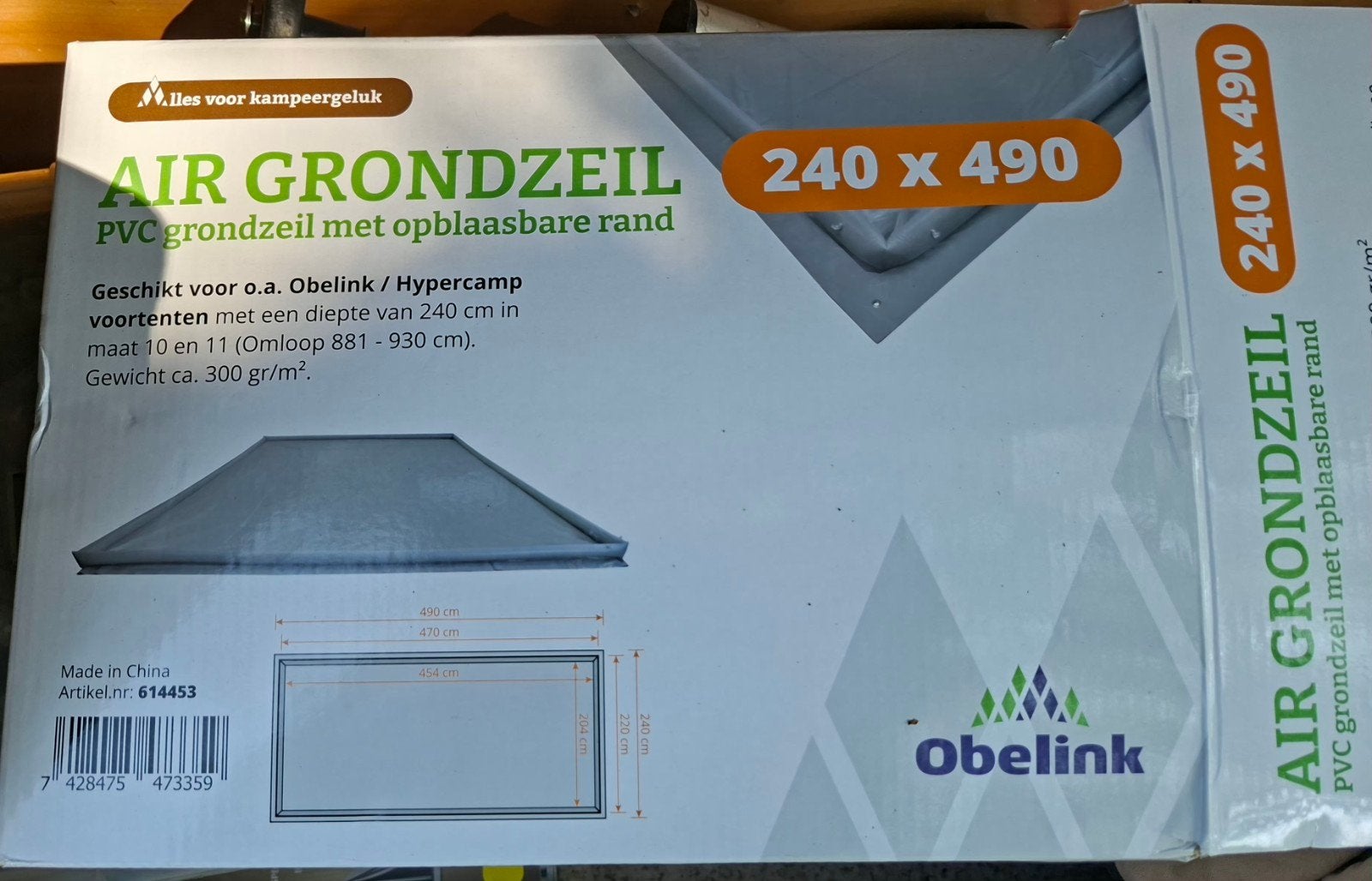 Air grondzeil van obelink, Ophalen, Nieuw