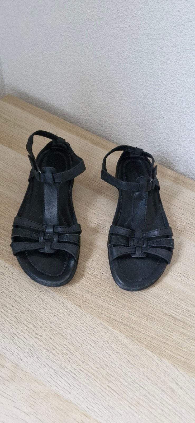 Ecco sandalen maat 39, Ecco, Zwart, Zo goed als nieuw, Sandalen of Muiltjes