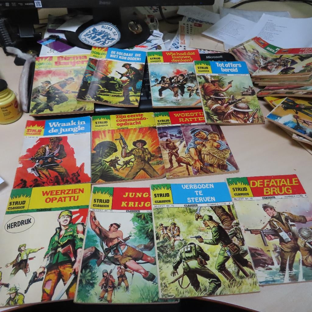 strips Strijd, Commando, Bajonet, Front  Oorlog ministrips, Meerdere comics, Verzenden, Gelezen, Europa