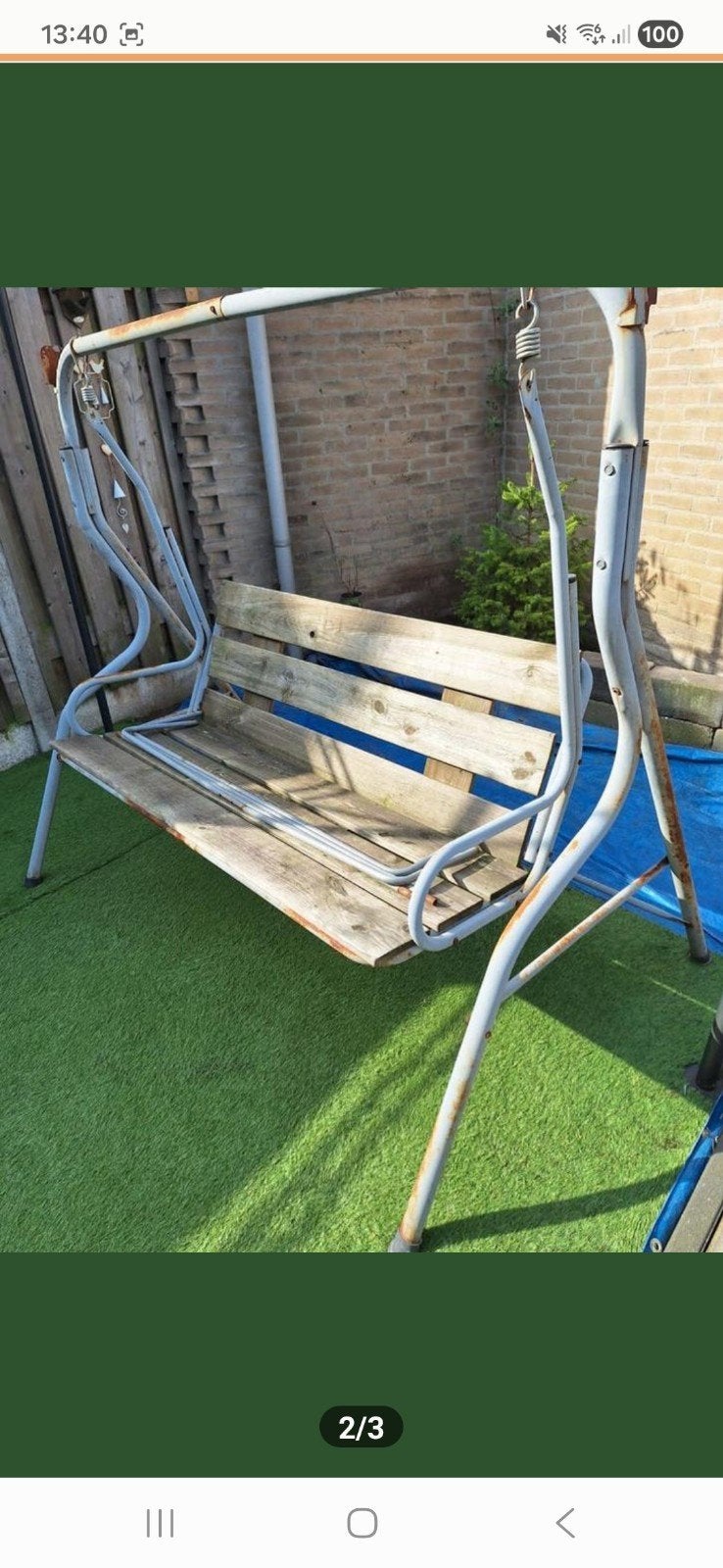 Schommelbank, Tuin en Terras, Ophalen, Hout, Schommelbank