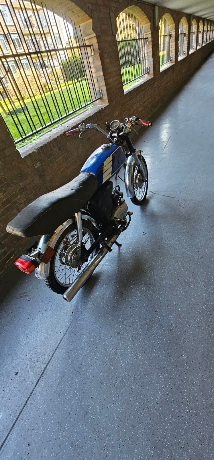 Yamaha FS1 Oldtimer Brommer - Blauw/Wit, Ophalen