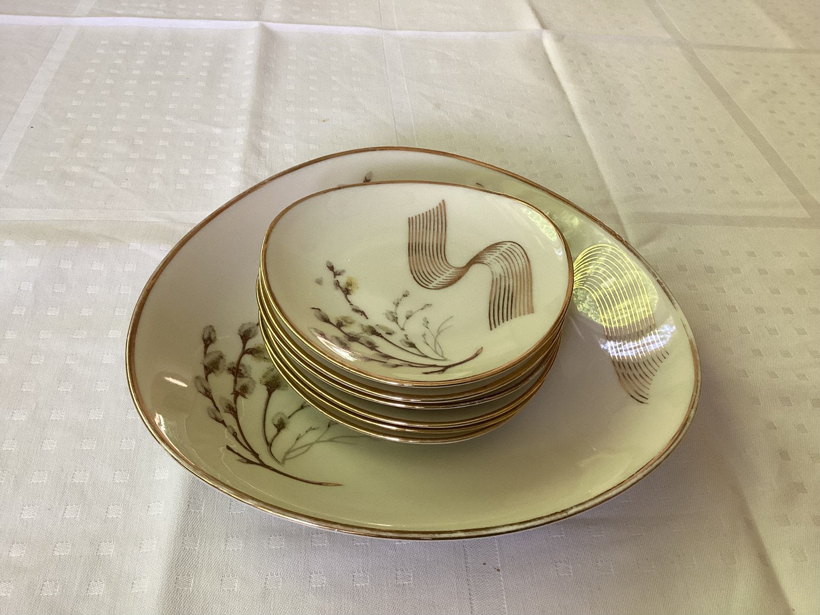 Vintage Petitfours/Snack Set. Porselein ’Winterling Bavaria’, Antiek en Kunst, Ophalen of Verzenden