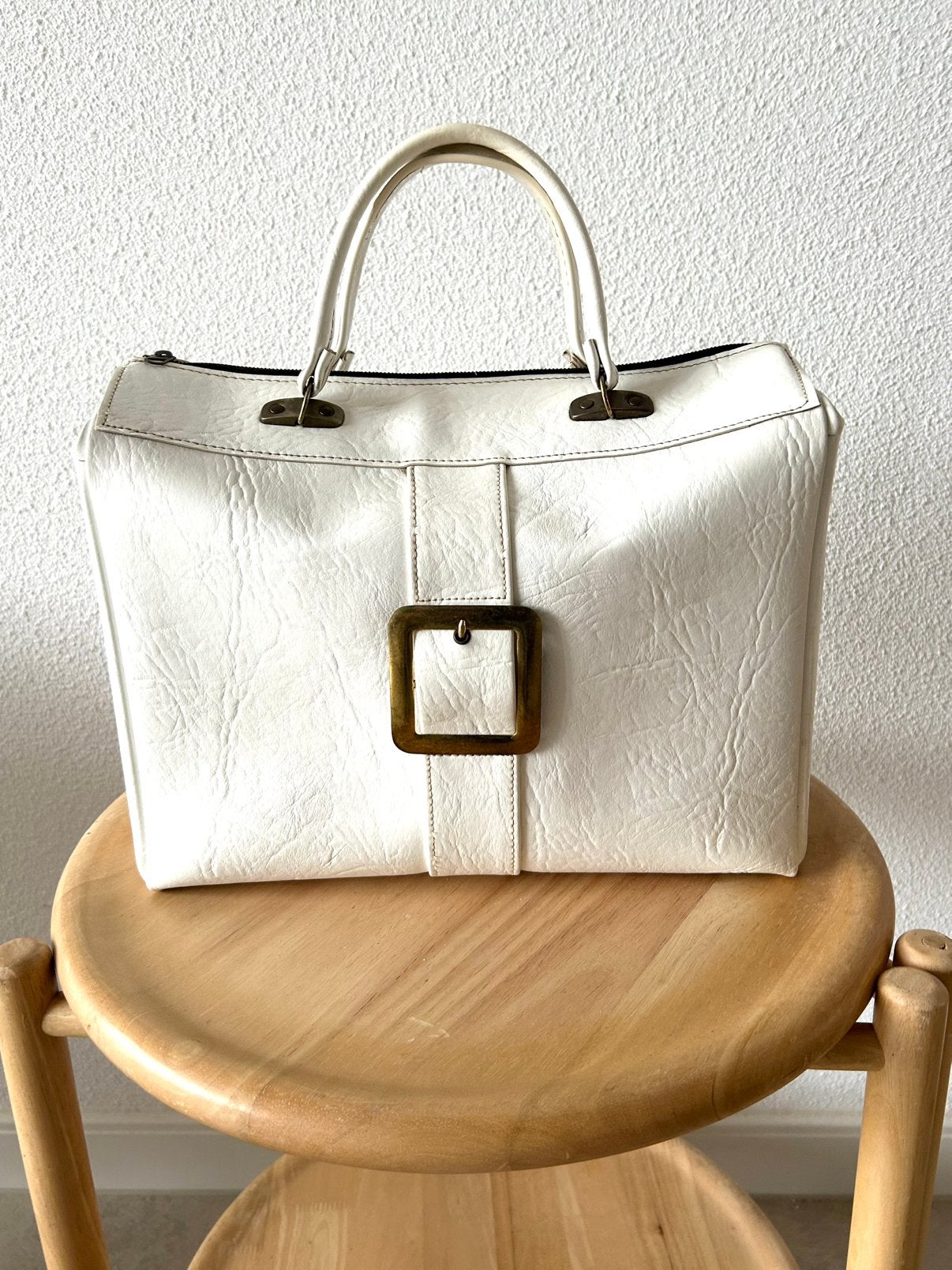 Vintage vinyl reistas weekendtas handbagage, Ophalen of Verzenden, Gebruikt