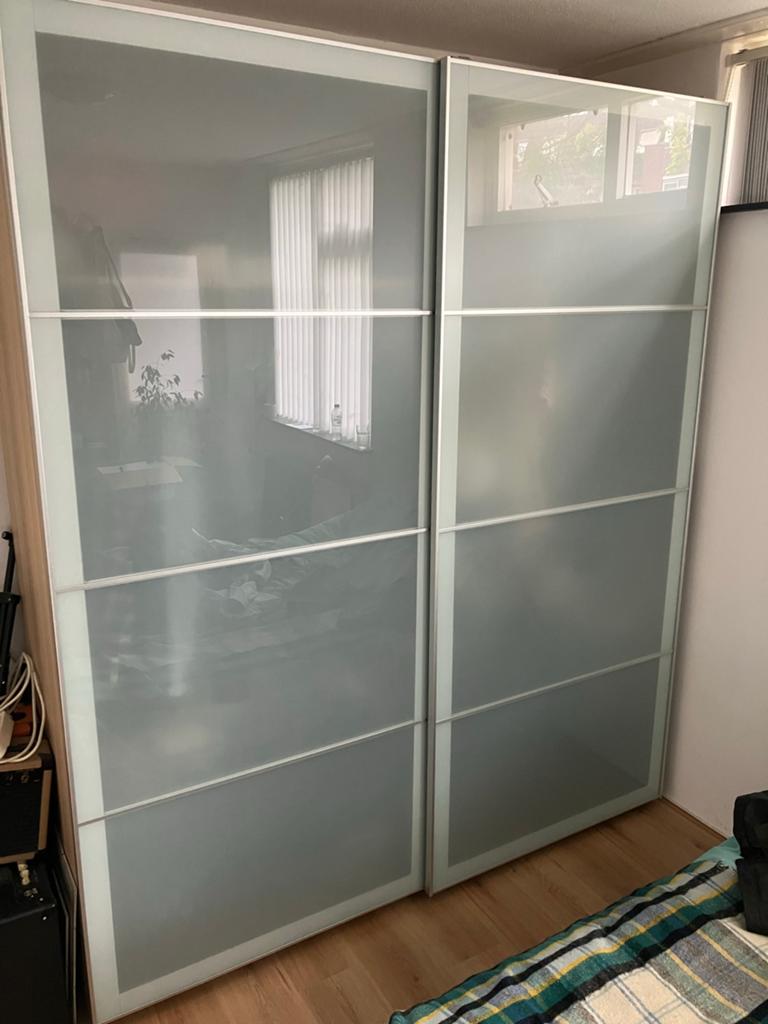 IKEA PAX kledingkast met schuifdeuren, 200 cm of meer, Eikenhout, Zo goed als nieuw, 200 cm of meer