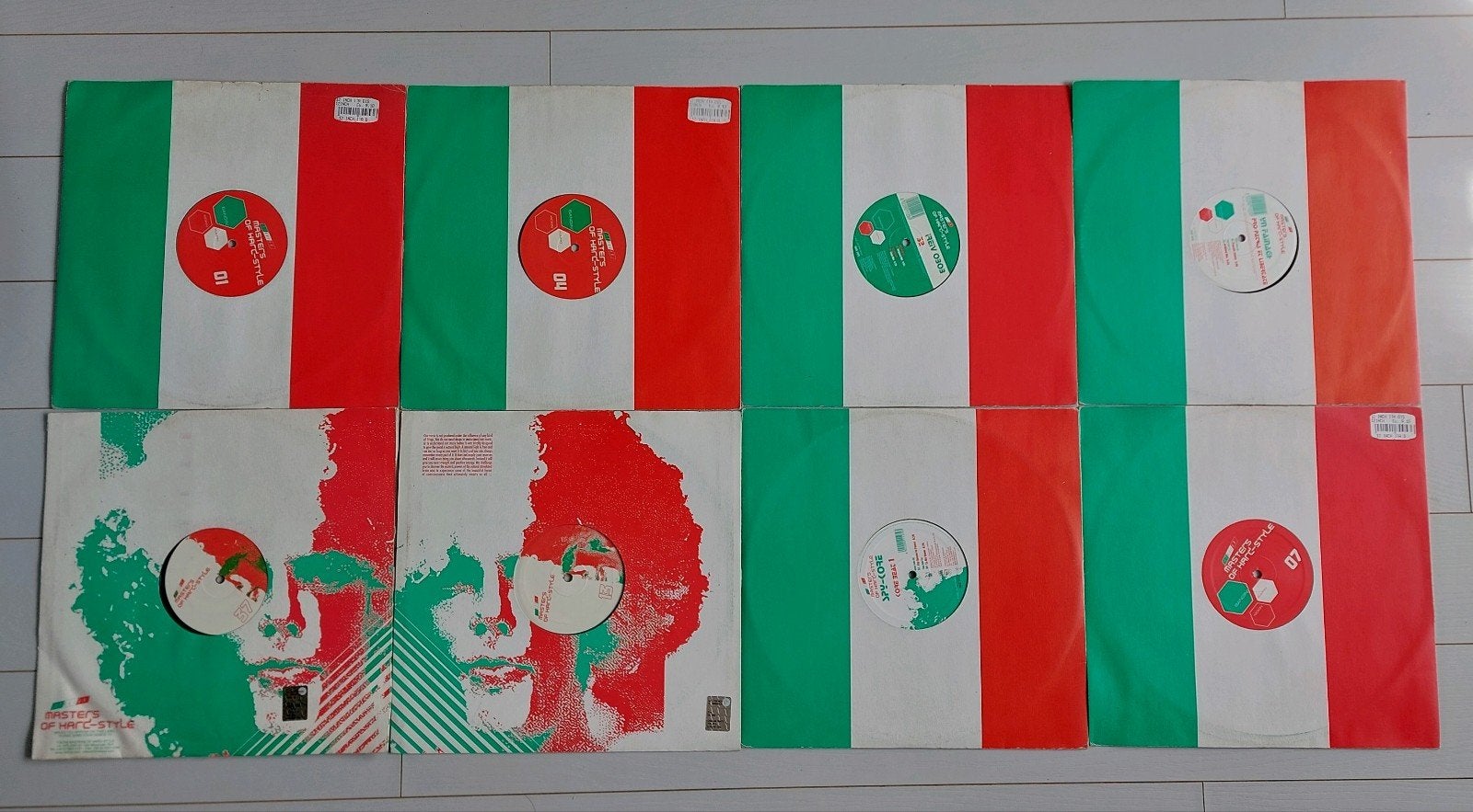 8x Italian Masters of Hardstyle vinyl 2002-2006, Ophalen of Verzenden, Gebruikt, 12 inch, Overige genres