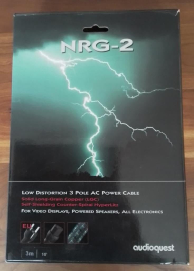 AudioQuest NRG-2 Stroomkabel - 3 meter, Ophalen of Verzenden, Nieuw, 2 tot 5 meter, Overige kabels