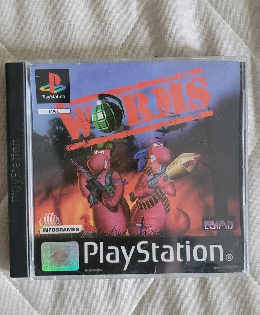 Worms en Worms Armageddon PlayStation 1, Gebruikt, Eén computer, Ophalen of Verzenden, 3 spelers of meer