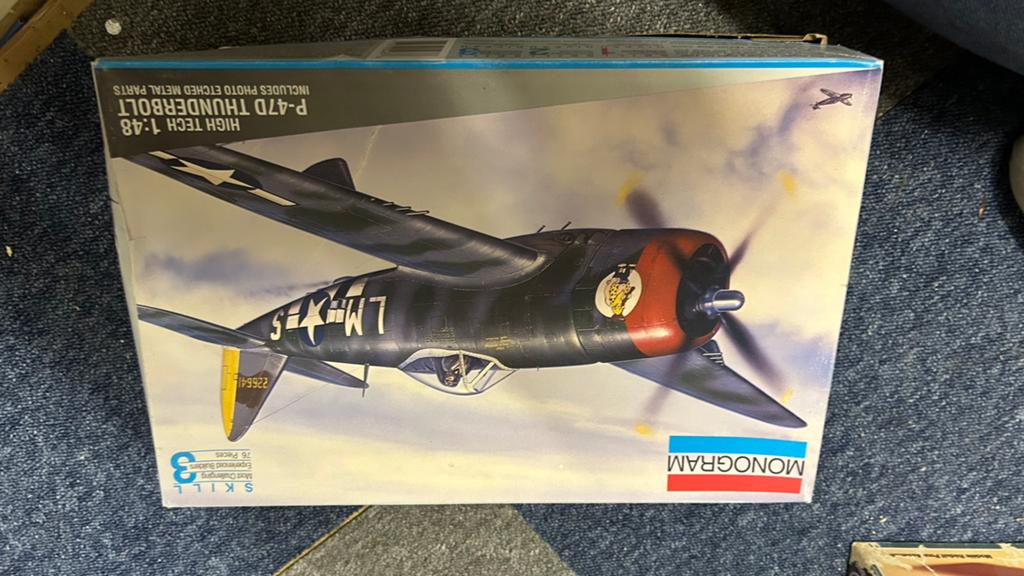 Monogram P-47d, Hobby en Vrije tijd, Ophalen, Zo goed als nieuw, Groter dan 1:72, Overige merken